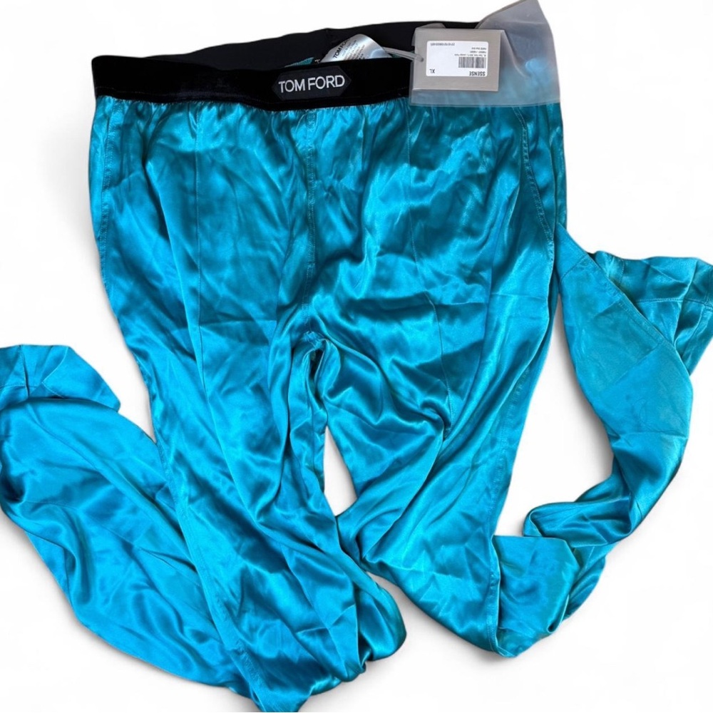 Tom Ford Turquoise Silk Pants